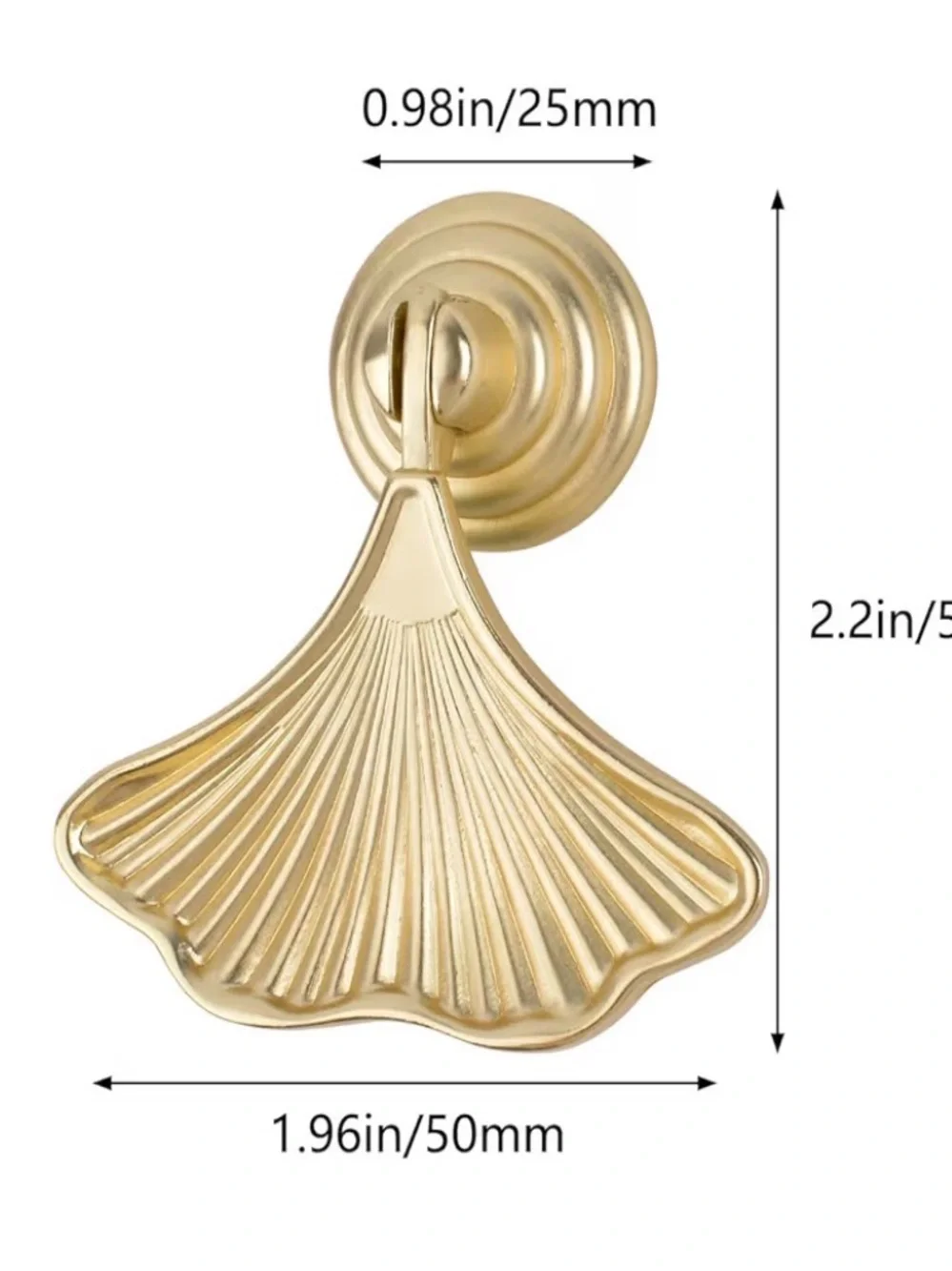 Amazon Gold Ginkgo Leaf Cabinet Pulls - Set of 2